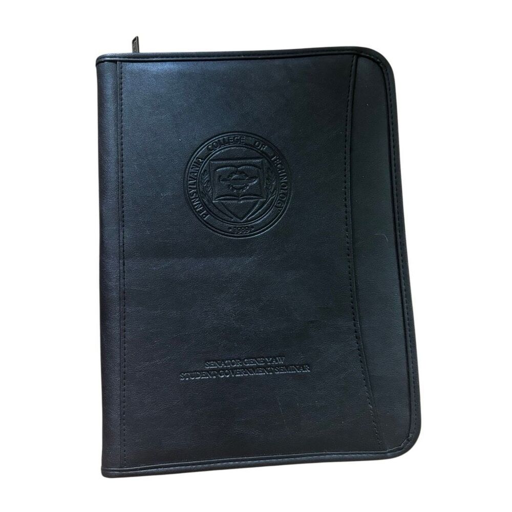 Leeds Black Faux Leather Portfolio Organizer Pennsylvania College of Technology